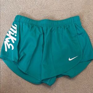 Nike Green and White Running Shorts- NWT- Large